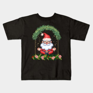 Cool Santa Meditating Design Kids T-Shirt